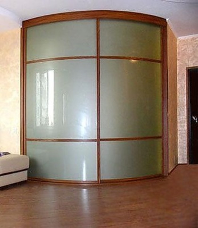 Встроенный шкаф купе радиусный в классическом стиле Алма-Ата (Алматы)