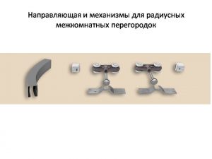 Направляющая и механизмы верхний подвес для радиусных межкомнатных перегородок Алма-Ата (Алматы)
